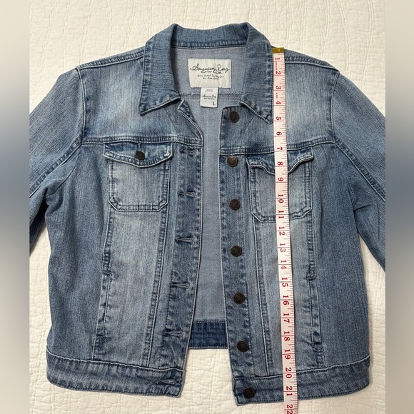 Vintage American Rag denim jacket cropped size large - Picture 5 of 12